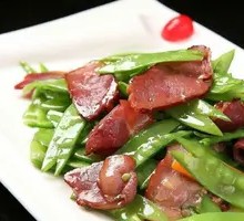 Cured Pork with Snow Peas