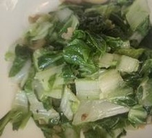 Stir-fried greens with pork cracklings