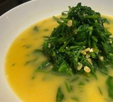 Fava Bean Soup with Pea Shoots