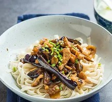Eggplant and Pork Noodles