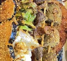 Fried Mushroom Skewers