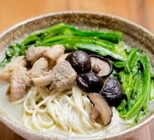 Chicken Noodle Soup with Mushrooms