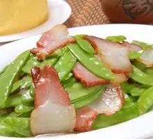 Cured Meat with Snow Peas