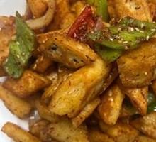 Stir-Fried Vegetarian Naan Cubes