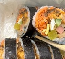 Crispy Egg Yolk Pork Floss Seaweed Rice Roll