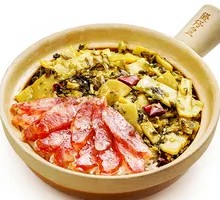 Winter Cabbage and Bamboo Shoot Claypot Rice