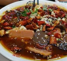 Spicy Dan Dan Noodles with Blood Sausage