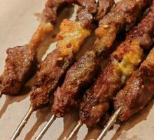 Skewered Lamb on Steel Rod