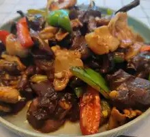 Grilled Meat with Wild Mushrooms