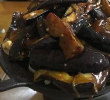 Grilled Eggplant on Iron Plate