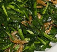 Leek and Small River Shrimp