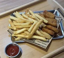 Fried Chicken Nuggets with Fries