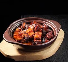 Slow-cooked local pork