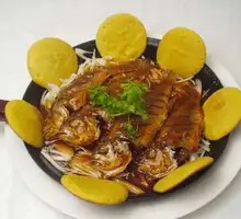 Fried Yellow Croaker with Corn Cake