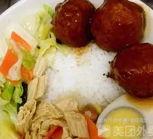 Braised Pork Meatballs with Rice
