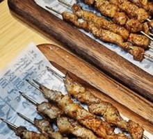 Skewered Lamb on Steel Rod