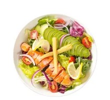 Pan-Seared Salmon Avocado Salad