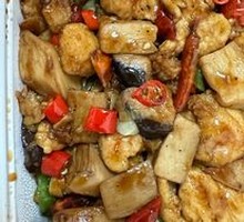 Black Pepper King Oyster Mushroom Stir-Fry with Chicken Strips