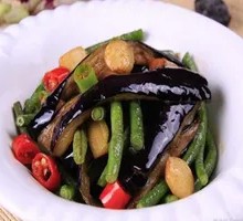 Stir-fried Long Beans with Eggplant