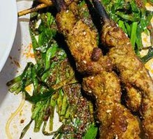 Lamb Skewers on Red Willow Branches