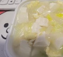 Baby bok choy stewed with tofu