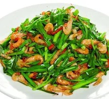 Stir-fried江虾 with chives