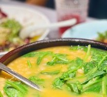 Fava Bean Soup with Pea Shoots