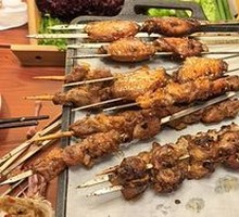 Lamb Skewers on Red Willow Branches