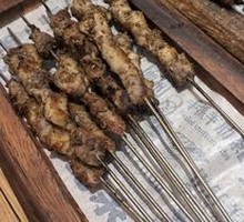 Skewered Lamb on Steel Rod