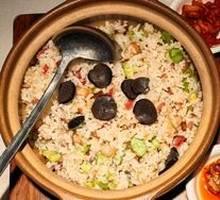 Potato Rice Stew in Copper Pot