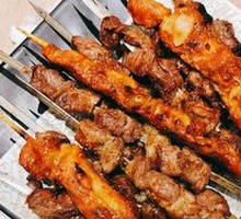 Lamb Skewers on Iron Rods