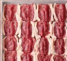 Fresh Lamb Shoulder Cut with Big Knife