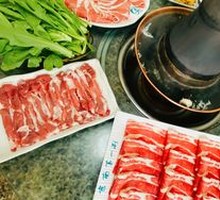 Hot Pot with Copper Pot and Thin-Sliced Meat