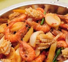 Spicy Grilled Squid and Shrimp