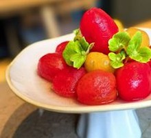 Plum Ice Dessert