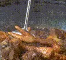 Stewed Pork Ribs and Chicken Feet in Iron Pot