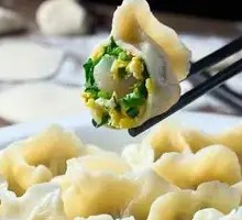 Leek, Egg, and Shrimp