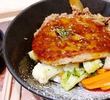 Japanese Hamburg Steak Rice