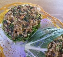 Mashed Potato Egg Meat Fritter Eggplant Rice Wrap