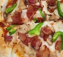 Cream Bacon Mushroom Pizza
