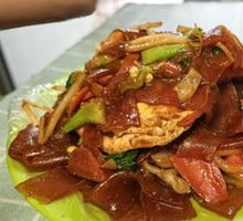 Three Delicacies Stir-Fried Rice Noodles