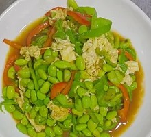 Stir-fried Egg with Edamame
