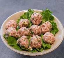 Hand-Beaten Cilantro Meatballs