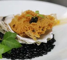 Caviar with Honeycomb Oyster