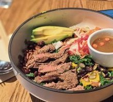 Pan-Seared Beef with Nuts and Rice Bowl