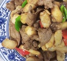 Water Chestnut and Pork Liver Stir-fry