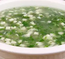 Cilantro Tofu Soup