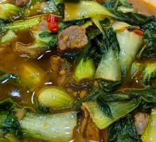 Braised Beef with Greens