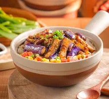 Braised Eggplant Baozi Rice