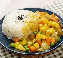 Potato and Chicken Rice Bowl